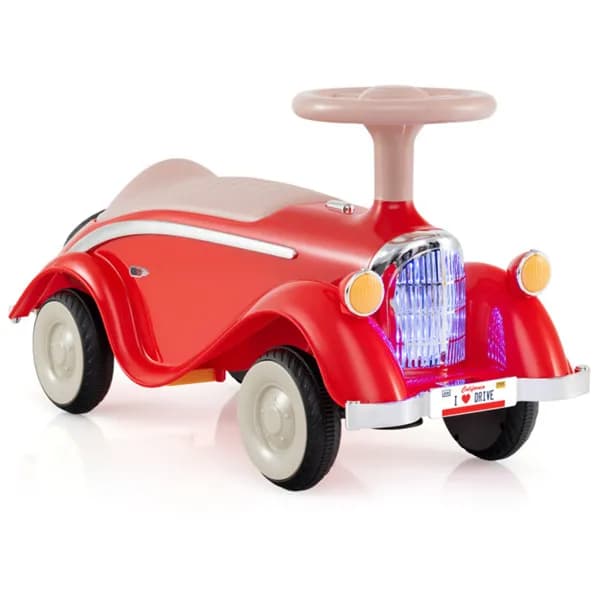Kids Ride On Sliding Car, Foot-to-floor Toy With Led Lights & Horn (red 19-36 Months