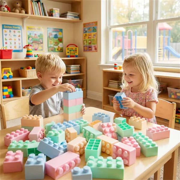 Building Blocks Set For Toddlers 18+ Months, Bpa-free Pp Educational Construction Toys