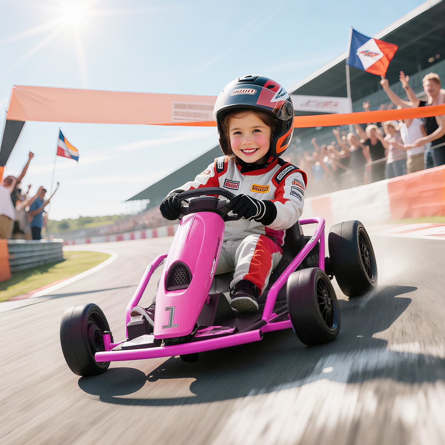 24v Electric Go Kart For Kids, Drift Ride-on Racing Go Kart With 2 Speeds, For Boys Girls Aged 8-12 Years Old, Pink