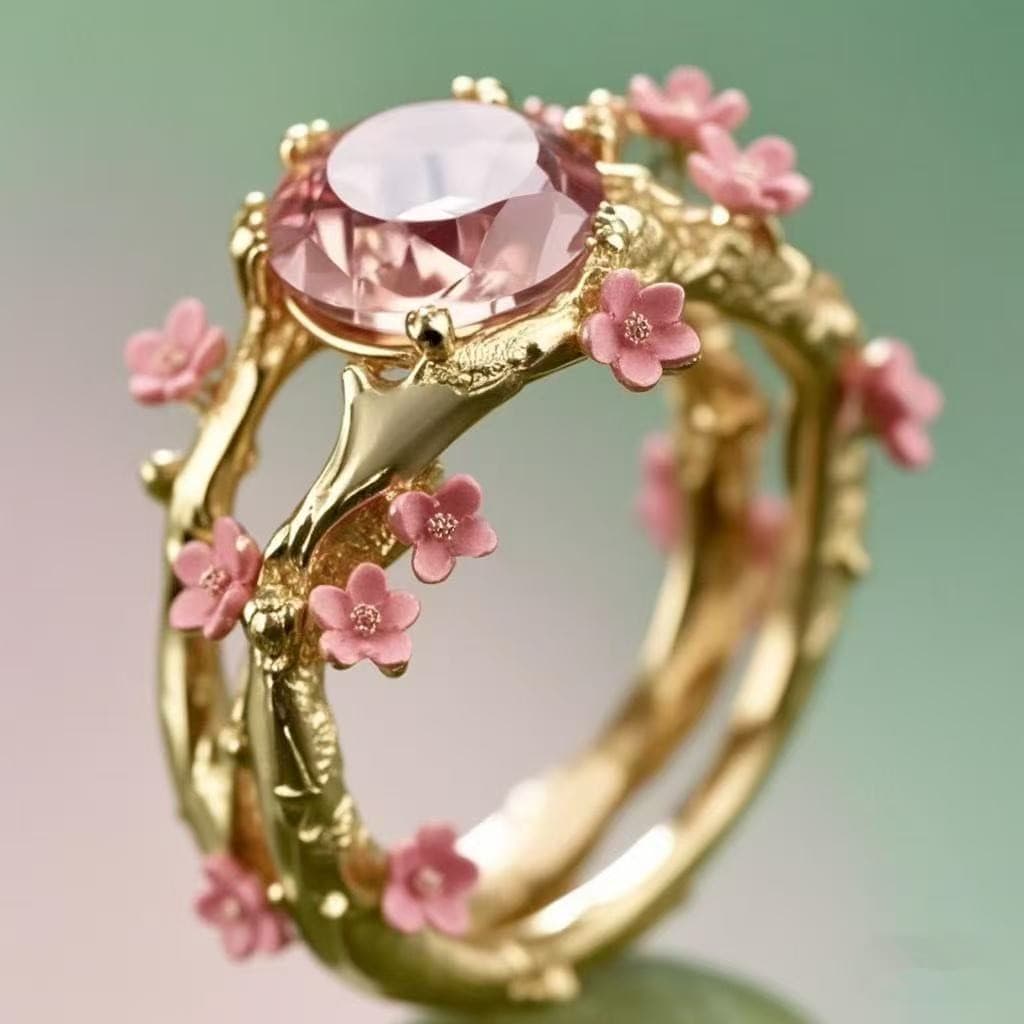 Style Flower Ring, Fashion Personalized Ins Style Ladies Finger Ring