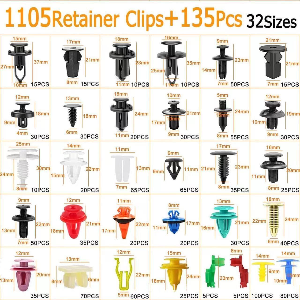 Car Body Trim Clip Plastic Push Pin Rivet Screw Panel Fasteners Interior