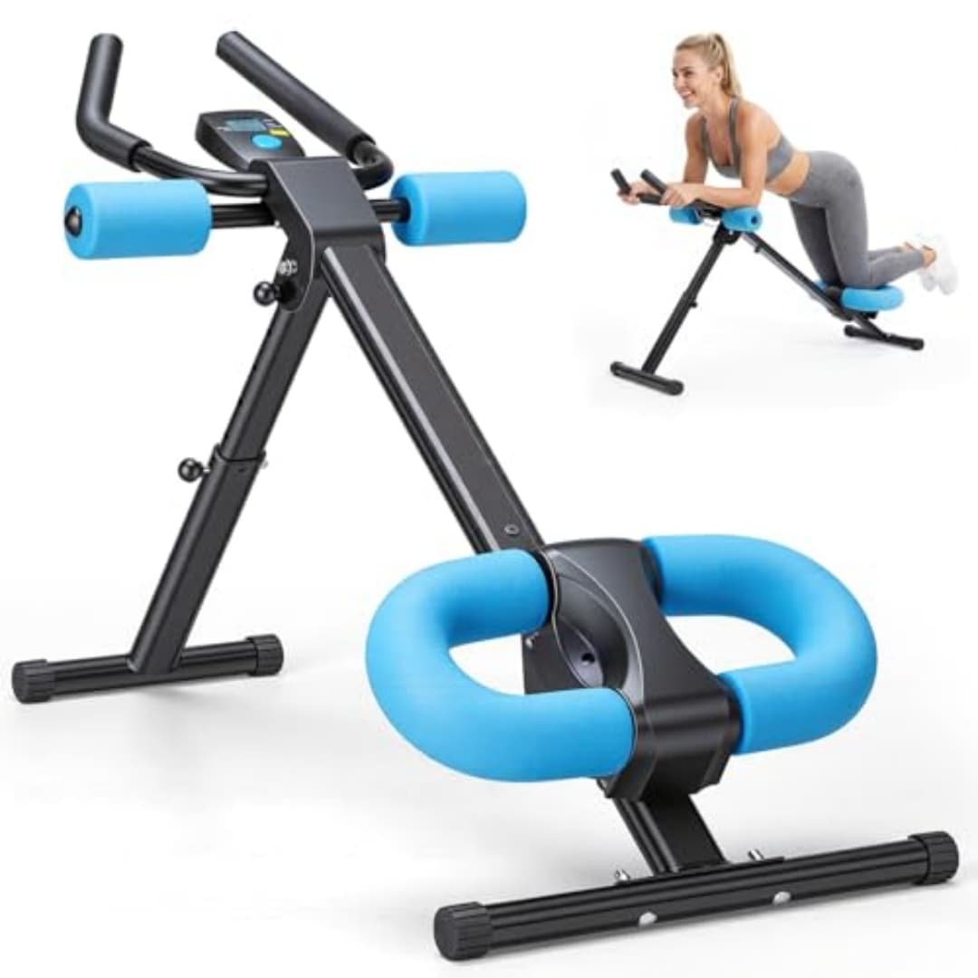 Adjustable Abdominal Training Machine, Featuring 2 Incline Angles And 5 Height Adjustment Levels, Equipped With A Liquid Crystal Display And Foldable