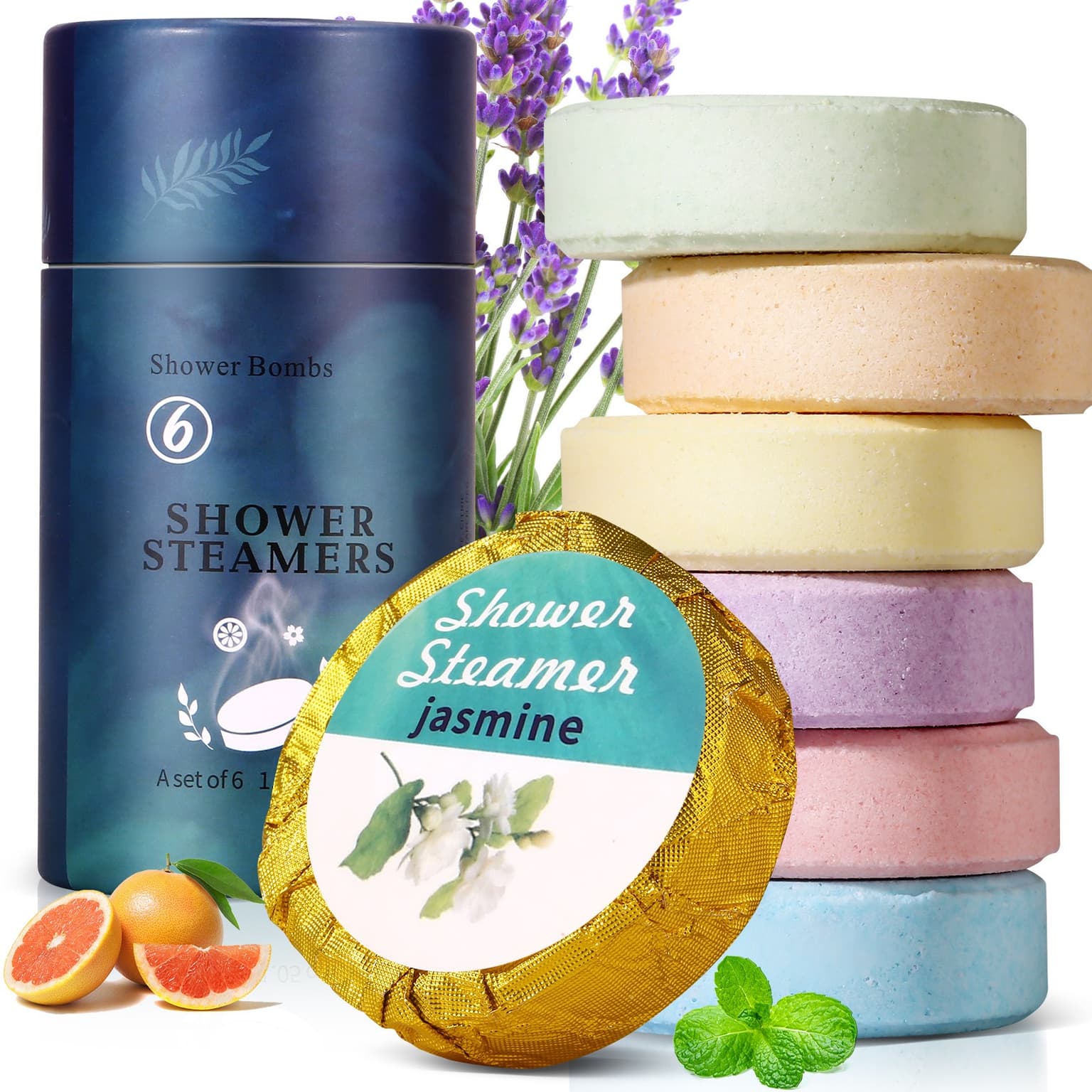 Shower Steamer 6-pack Foot Bath & Shower Multi-scent Blend For Natural Bath Tubs