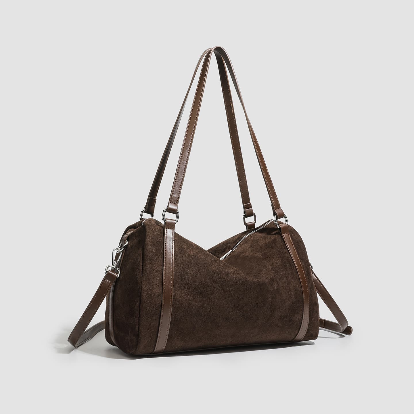 Retro Suede Tote Bag Womens Large-capacity Crossbody Bag