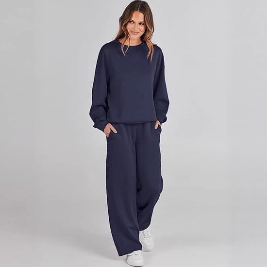Men's And Women's Hoodie And Straight-leg Pants Set