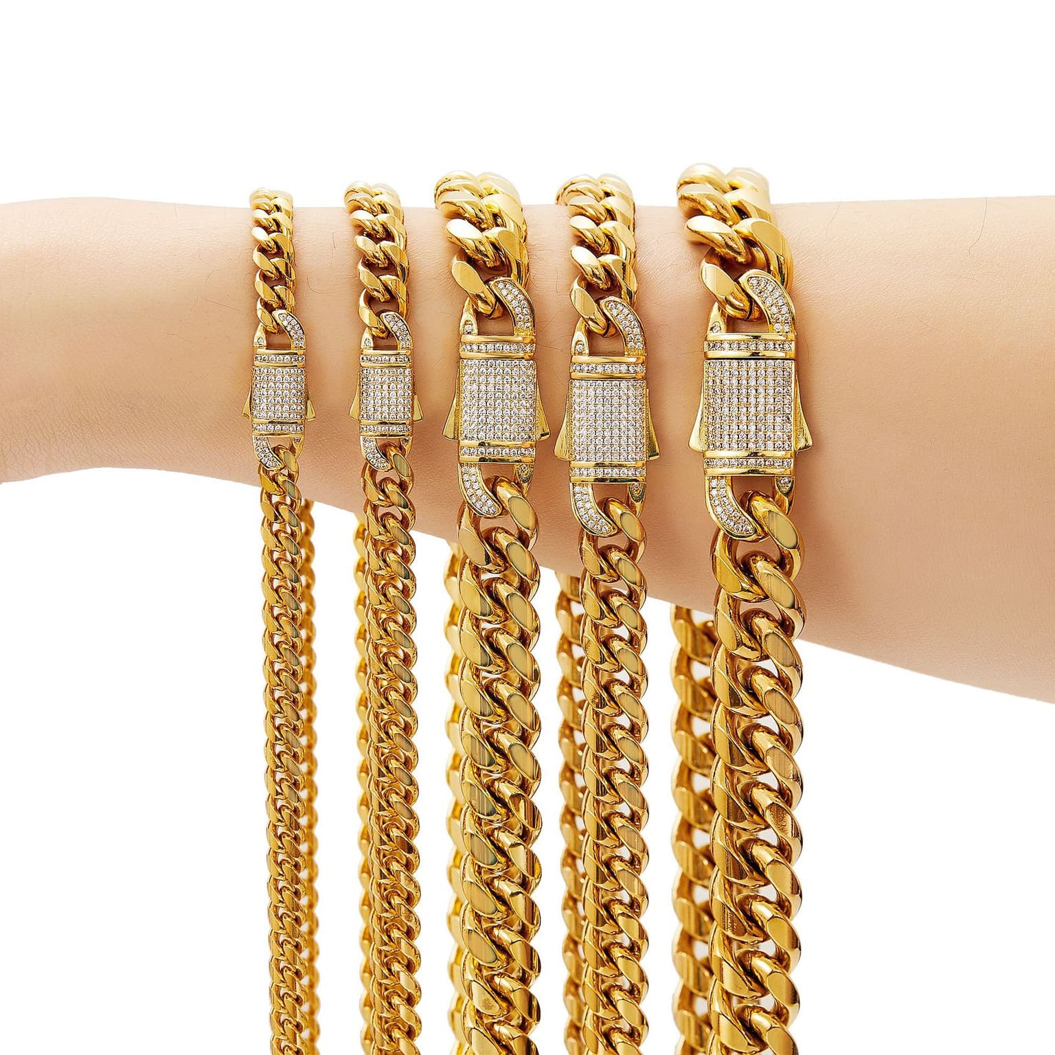 Mens Necklace Stainless Steel Cuban Chain