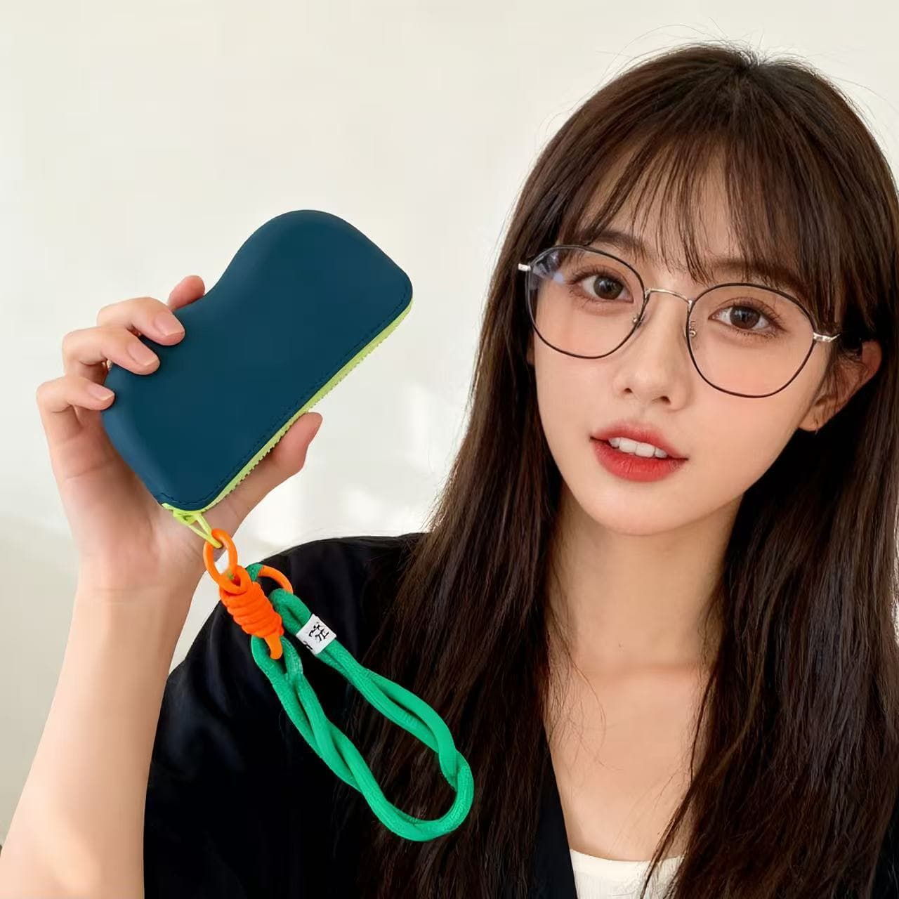 Color-blocking Glasses Case Sunglasses Protective Cover Storage Bag Convenient