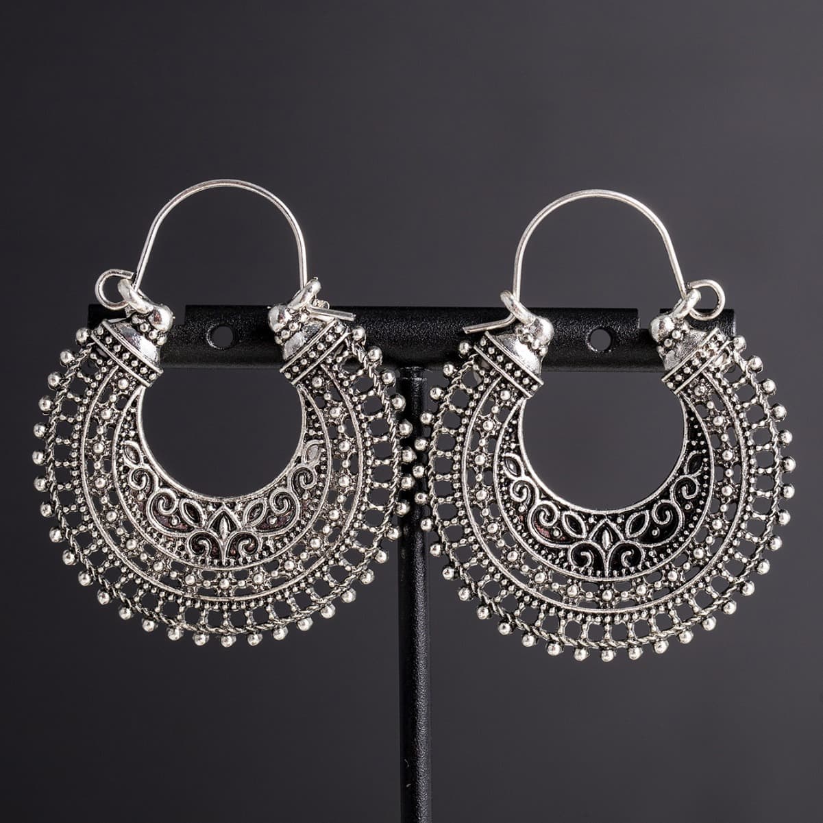 Bohemian Ethnic Style Vintage Hollow Carved Earrings