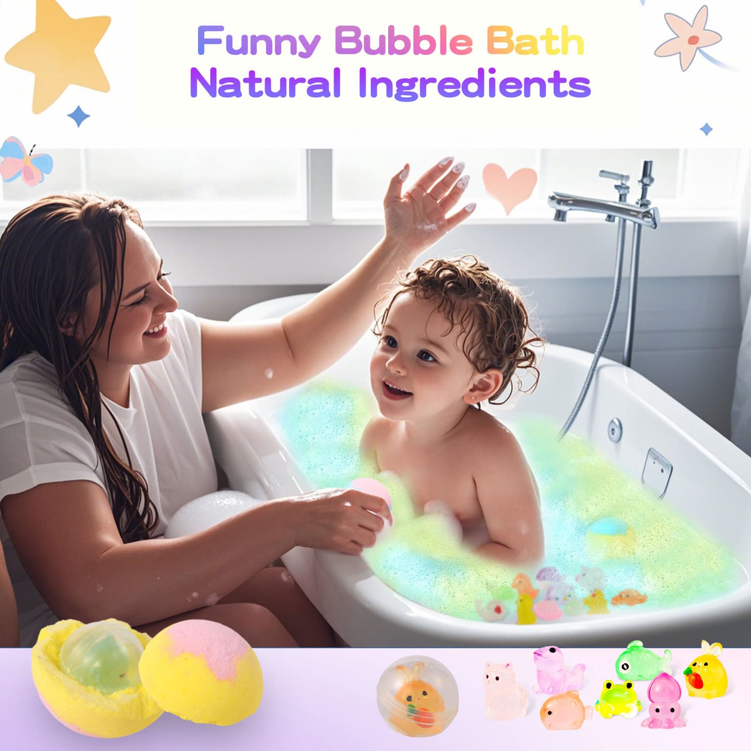 Glow-in-the-dark Doll Bath Bomb Set For Kids