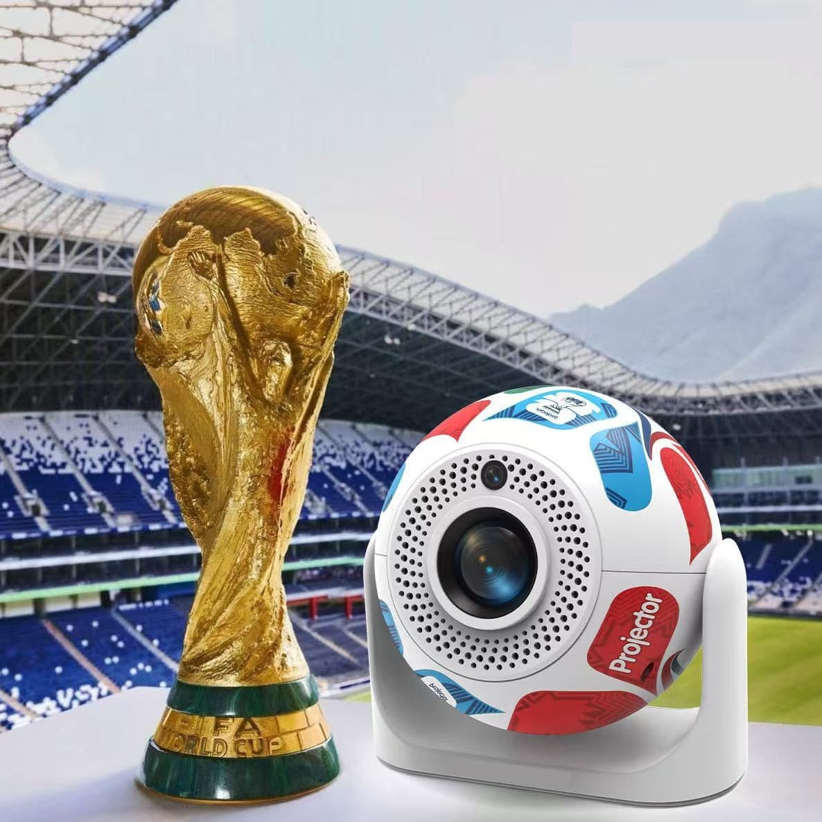 Football-themed Colorful HD Home 4K Projector With Phone Screen Mirroring