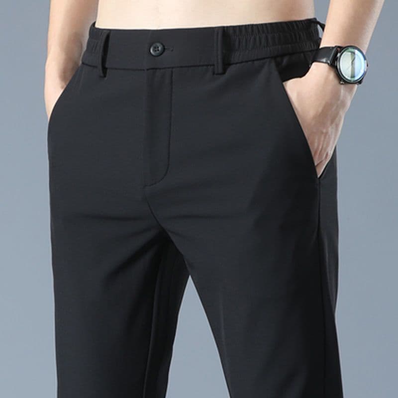Men's Spring Autumn Thick-Weave Trousers