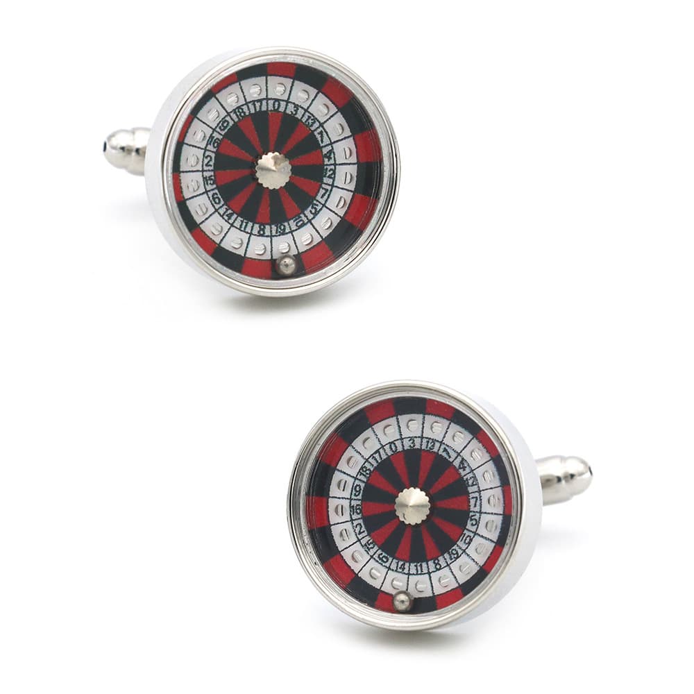 Lucky Spin Round Cufflinks For Men