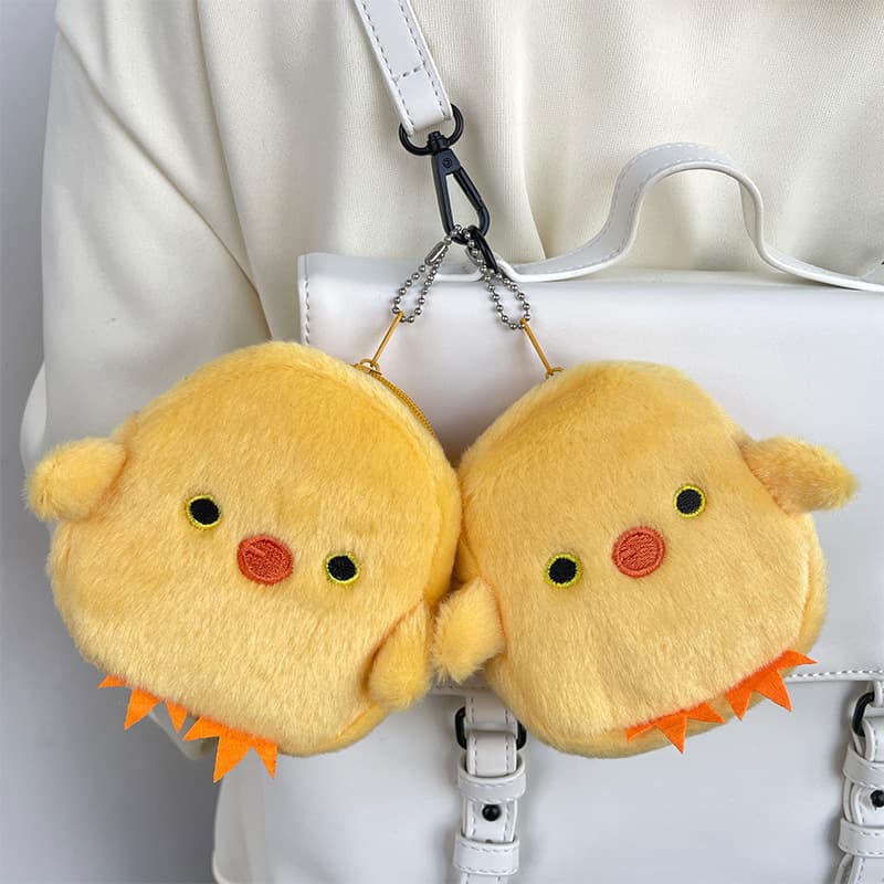 Creative Plush Cute And Adorable Little Yellow Chicken Coin Purse