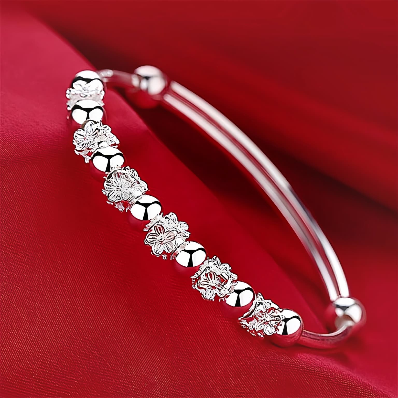 Push-pull Opening Happiness Blooming Plum Blossom Bracelet Internet-famous