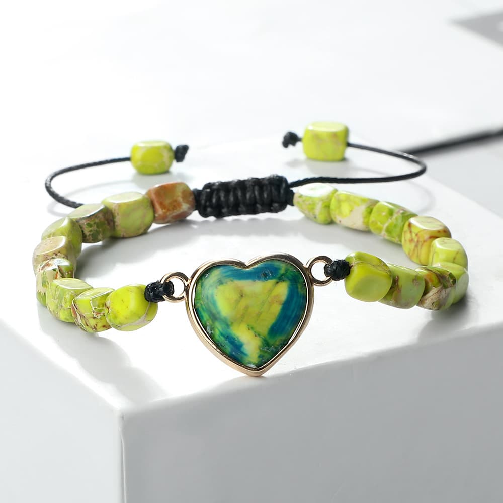 Hand-knitted Freeform Bead Bracelet Made With Mixed Materials