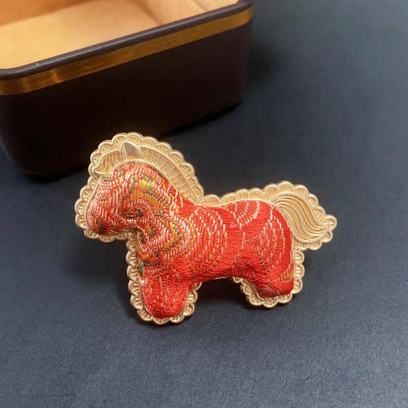 Handmade Intangible Cultural Heritage Song Brocade Little Horse Brooch