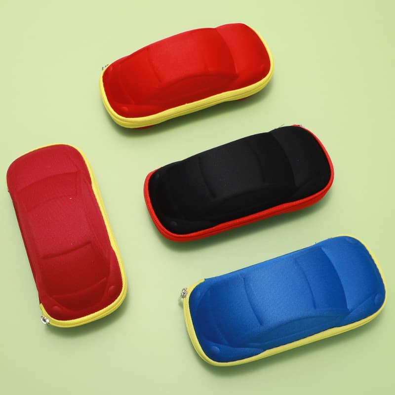 Children's Car-shaped Zipper Sunglasses Case