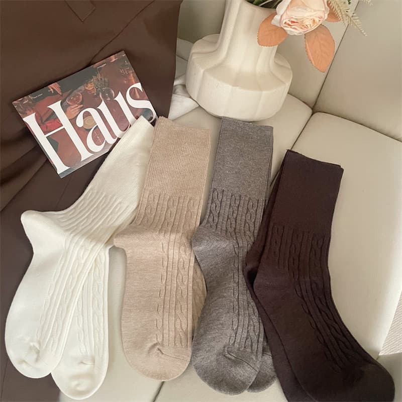 Women's Autumn Winter Wool Thickened Warm Mid-calf Socks