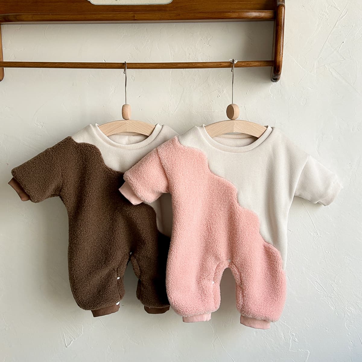 Baby Bodysuit With Fleece Lining Extra Thick Warm Romper