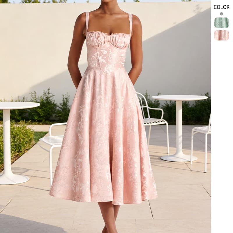 Strap-back Soft-style Dress Womens Backless Dress