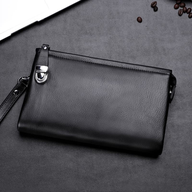 Cowhide Korean-style Casual Large-capacity Clutch Bag