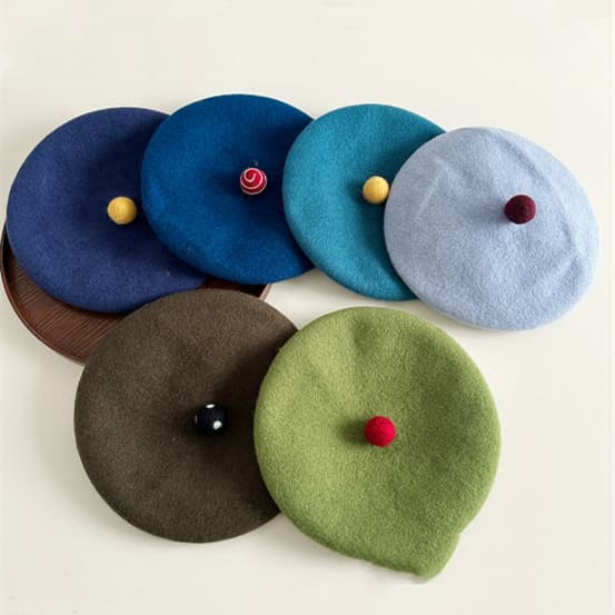 High-quality Wool Beret Womens Wool Felt Painters Cap