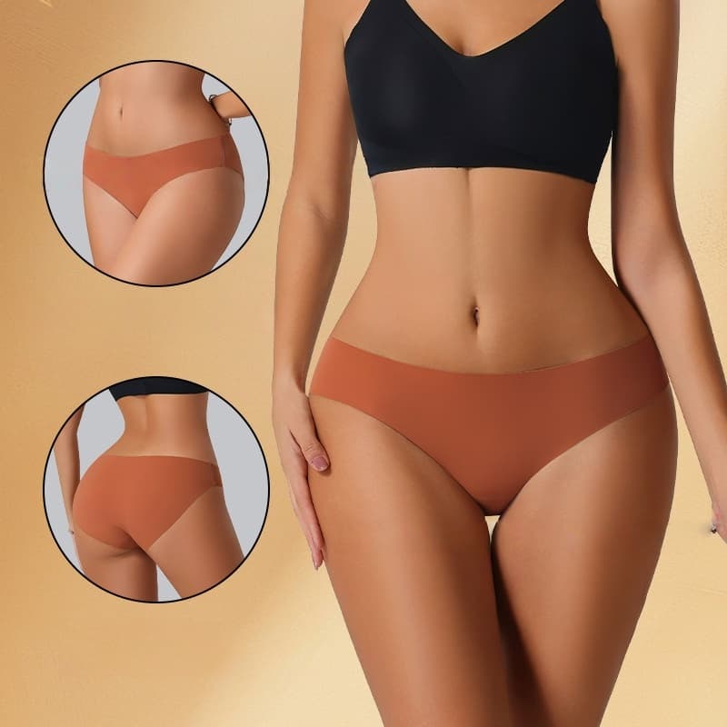 Seamless Ice Silk Low-rise Breathable Quick-drying Solid Color Yoga Sports Underwear For Women