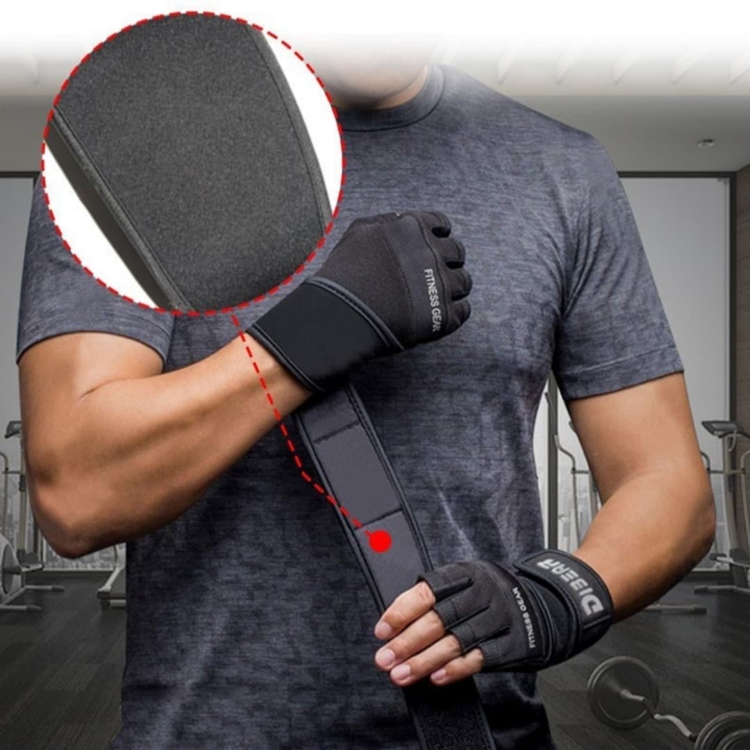 Summer Outdoor Fitness Wristband Non-Slip Half-Finger Gloves