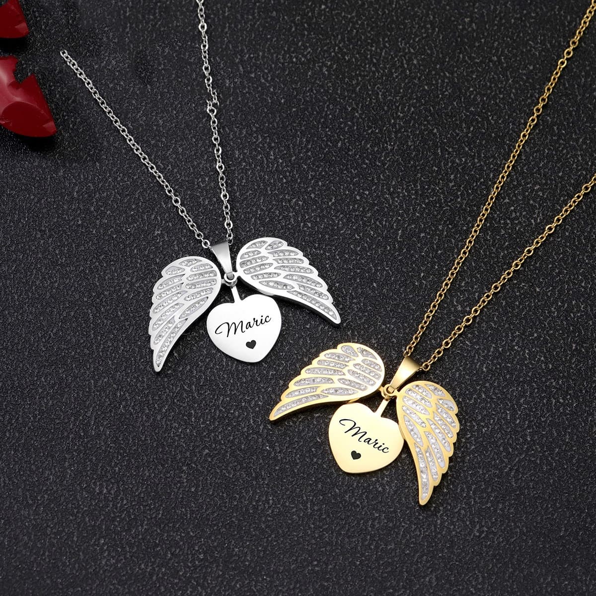 Custom Laser-cut Stainless Steel Necklace