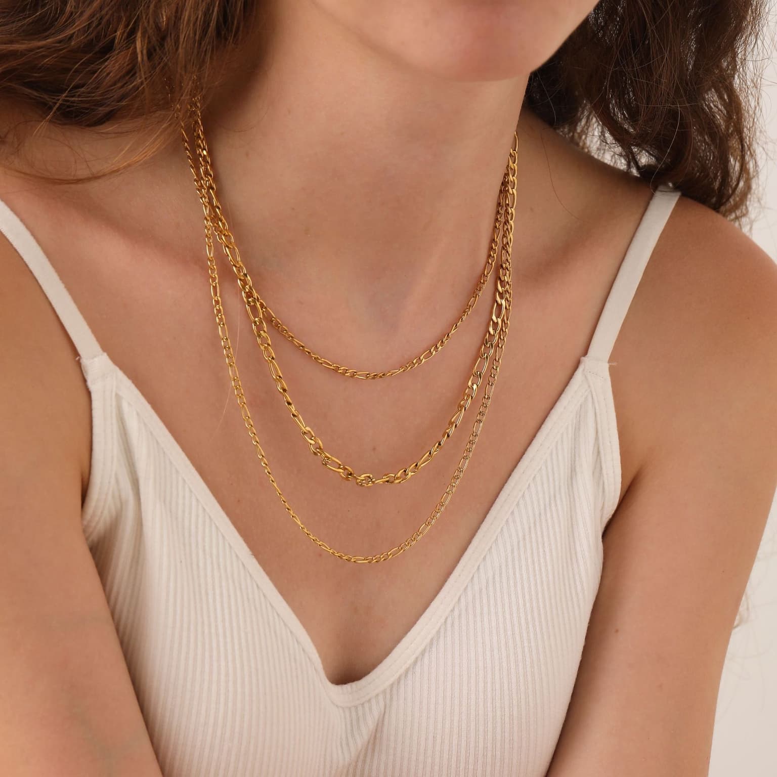 Ins Hip-hop Style Figaro Chain Stainless Steel Necklace