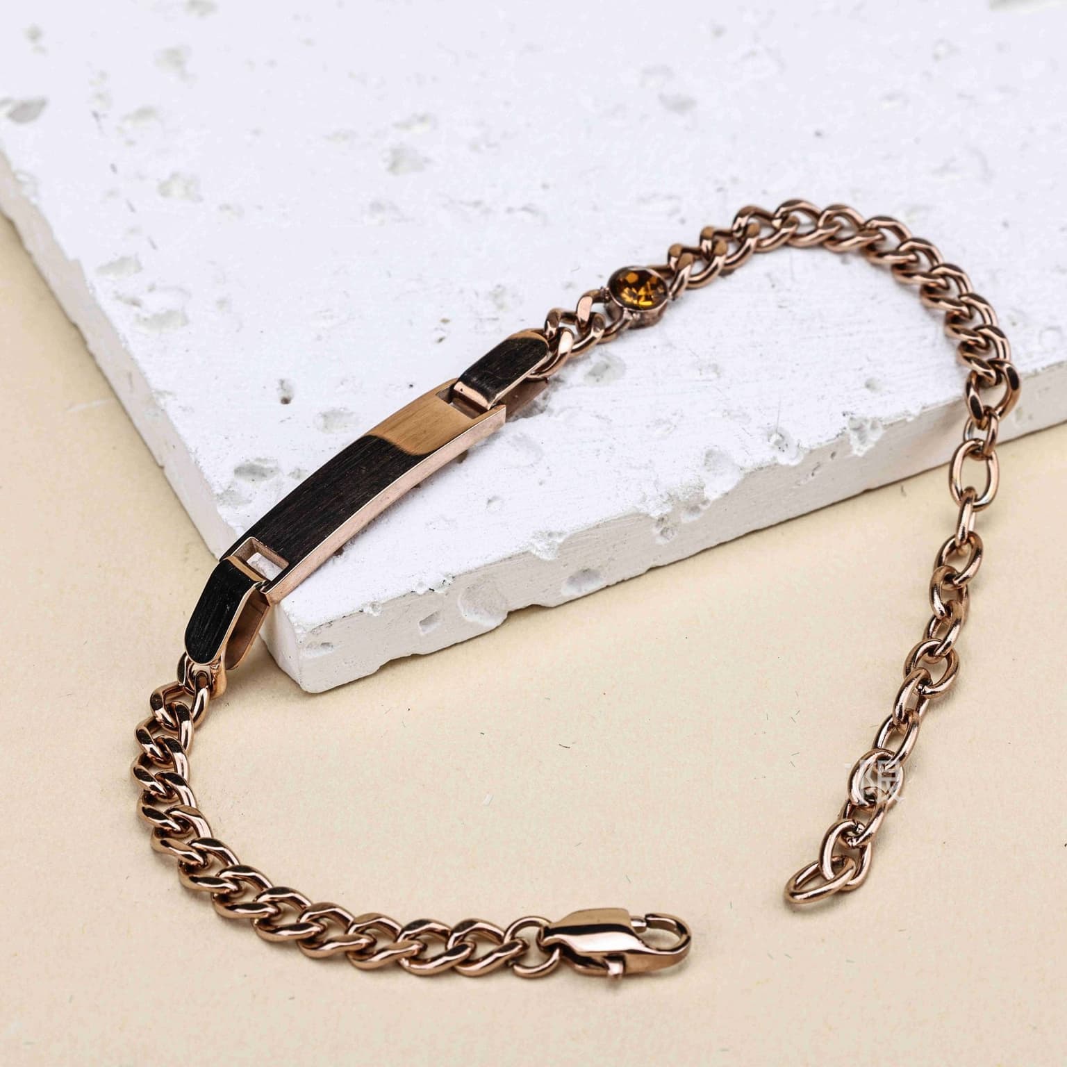 Engraved 12th Birthday Stone Family Commemorative Bracelet