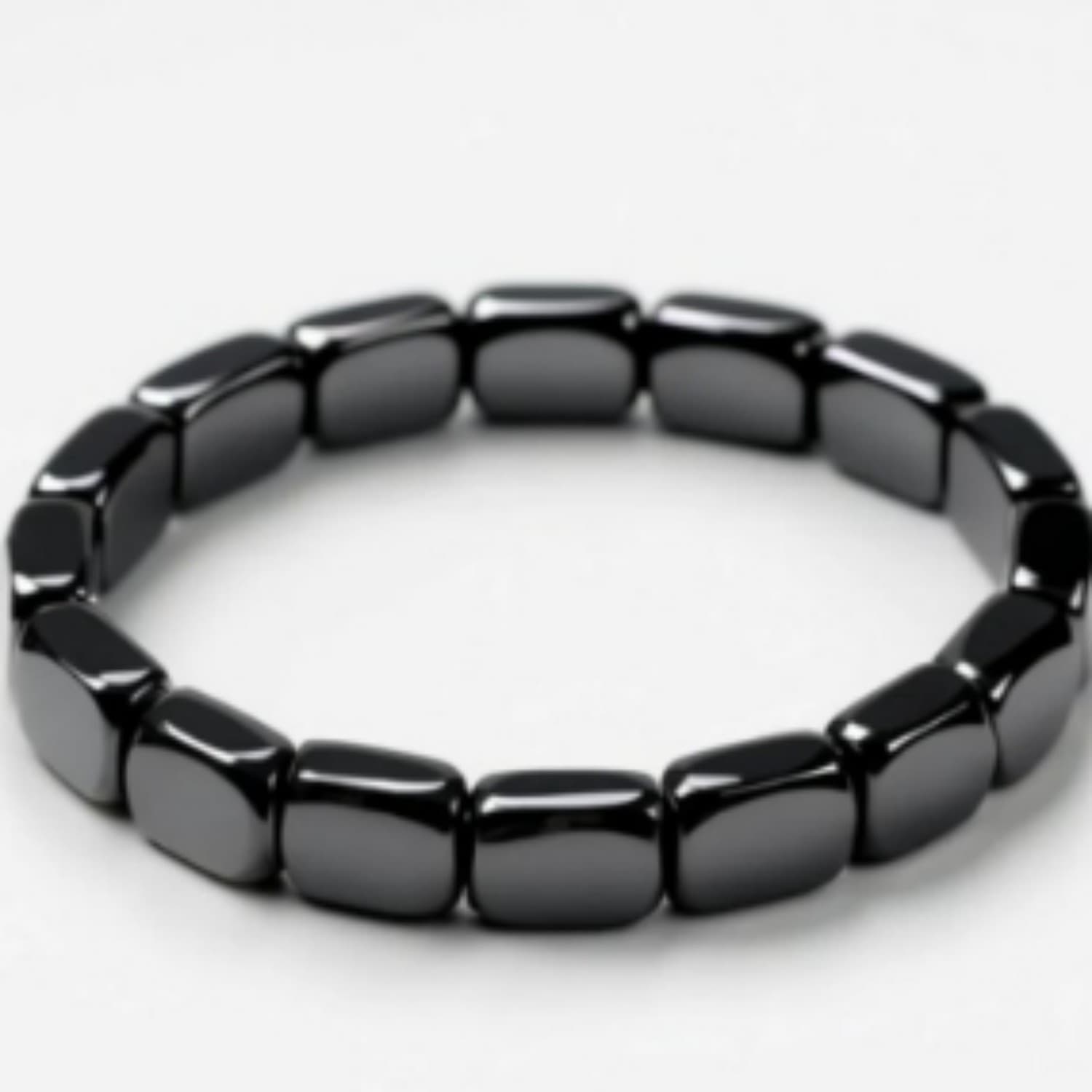 Natural Stone Crystal Hollow Bead Men's Bracelet